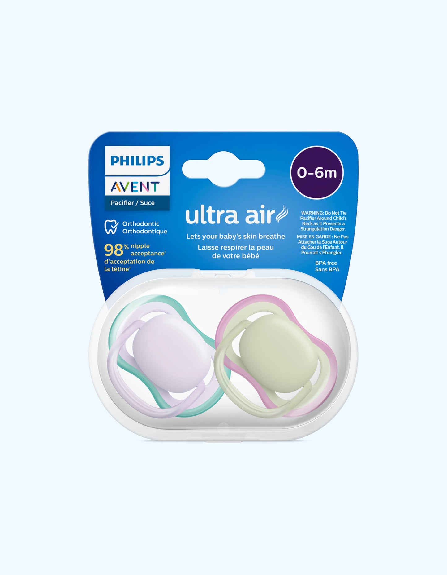 Avent Пустышки серии Ultra Air, 0-6 мес.