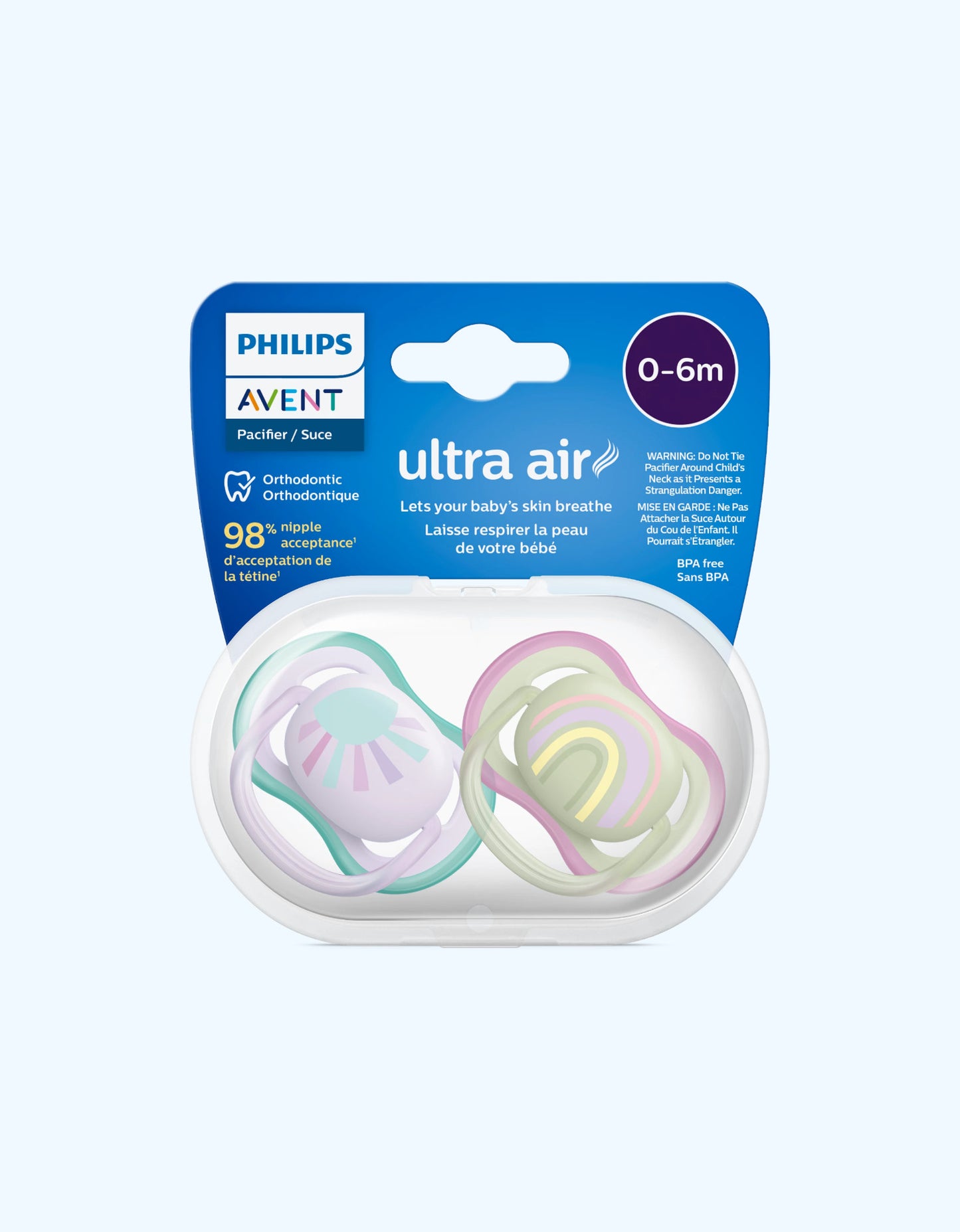 Avent Пустышки серии Ultra Air, 0-6 мес.