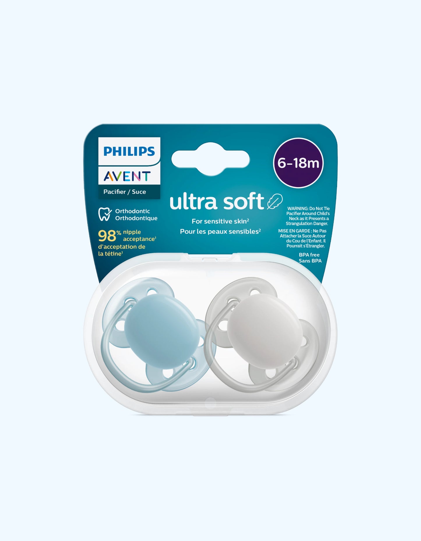 Avent Пустышки серии Ultra Soft, 6-18 мес.