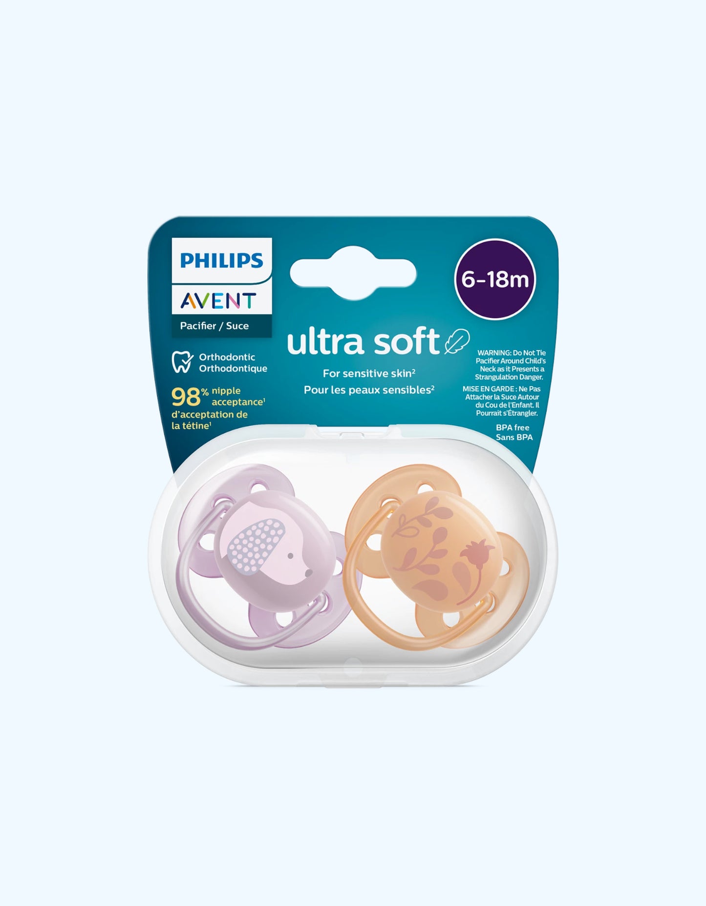Avent Пустышки серии Ultra Soft, 6-18 мес.