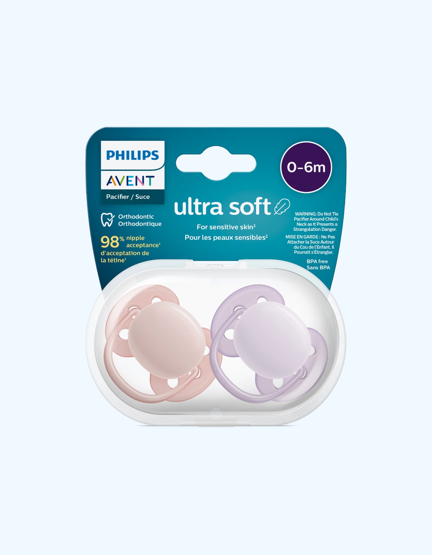 Avent Пустышки серии Ultra Soft, 0-6 мес.