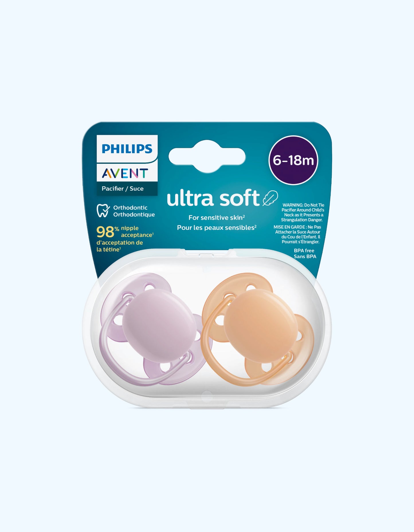 Avent Пустышки серии Ultra Soft, 6-18 мес.