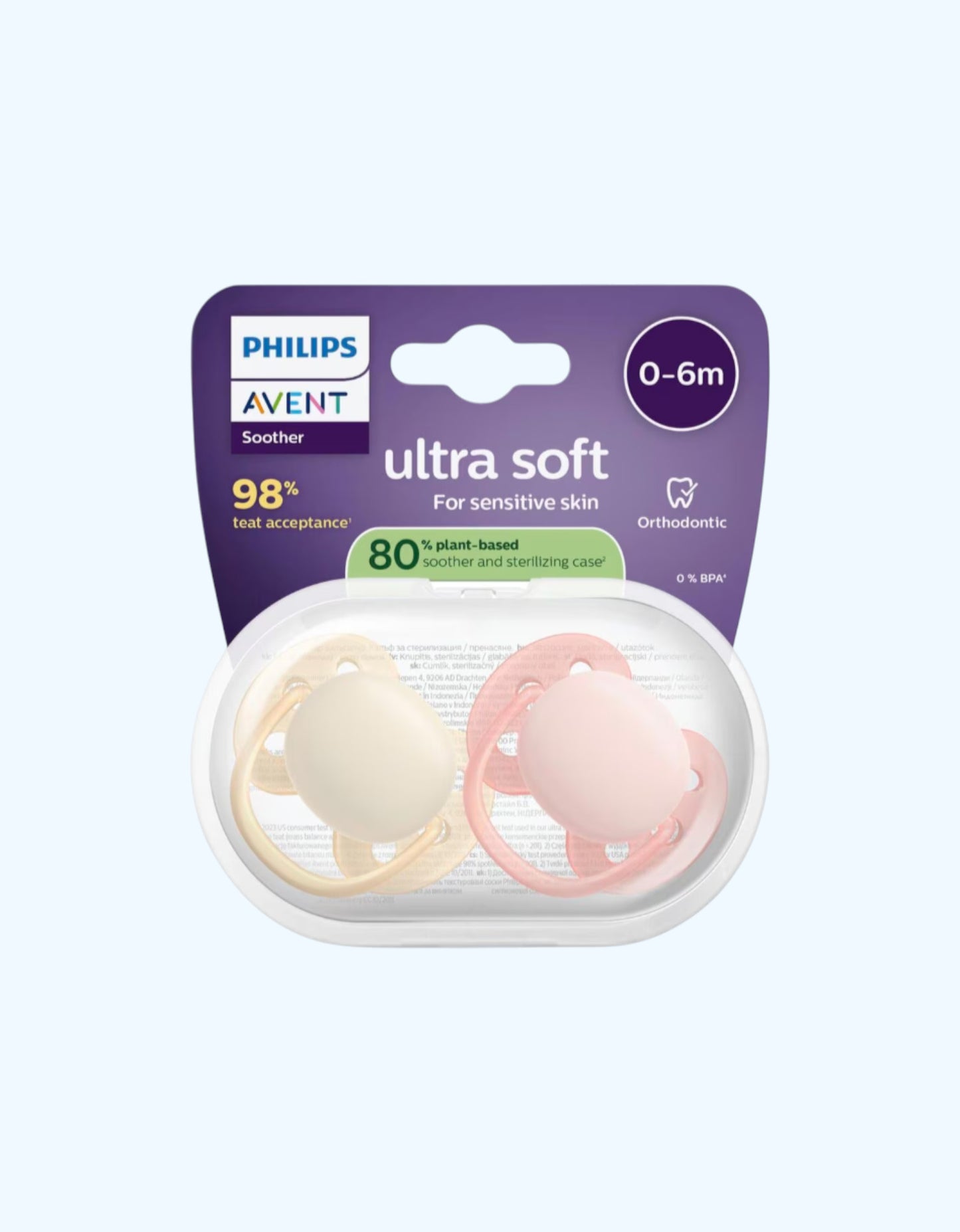 Avent Пустышки серии Ultra Soft, 0-6 мес.