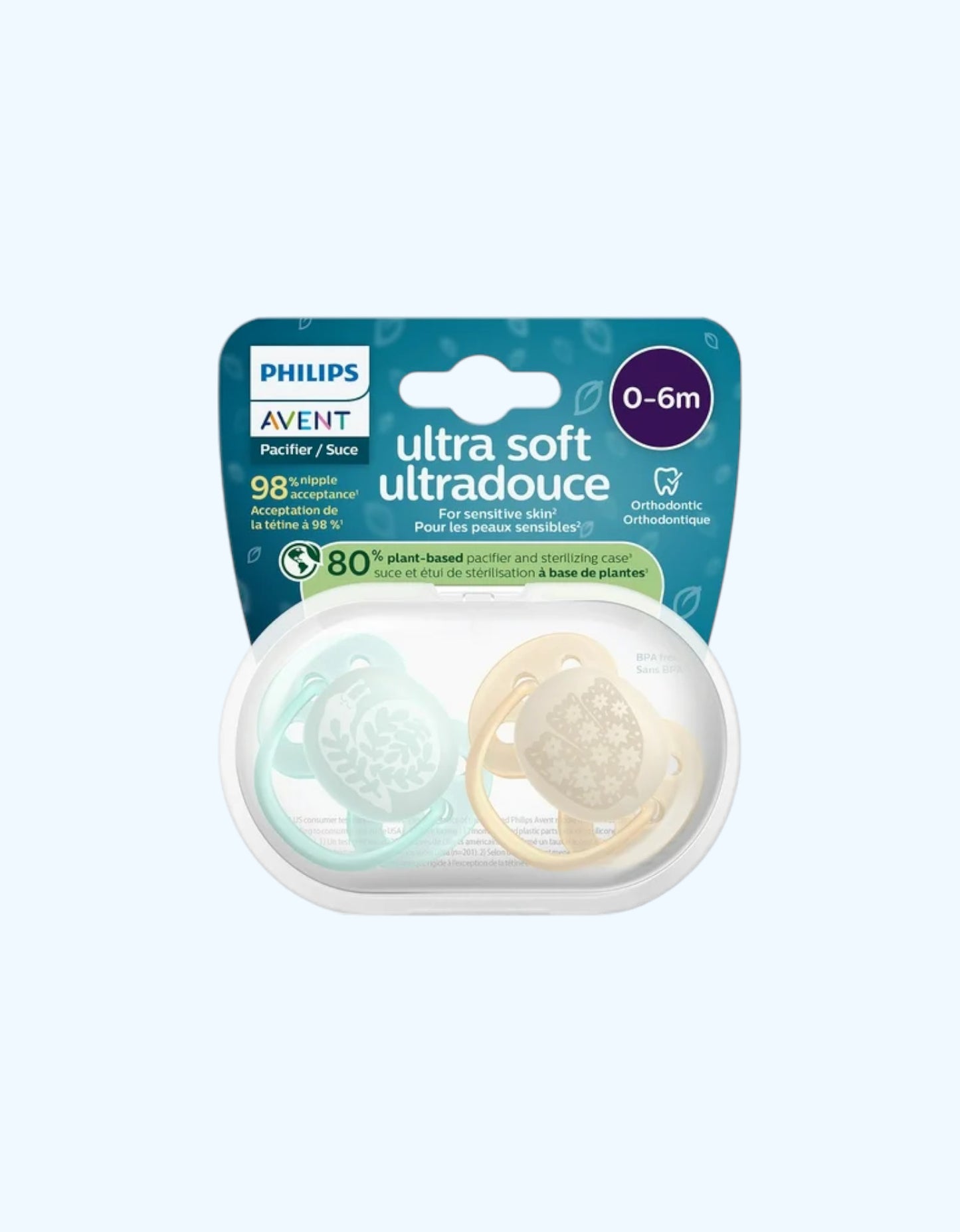 Avent Пустышки серии Ultra Soft, 0-6 мес.