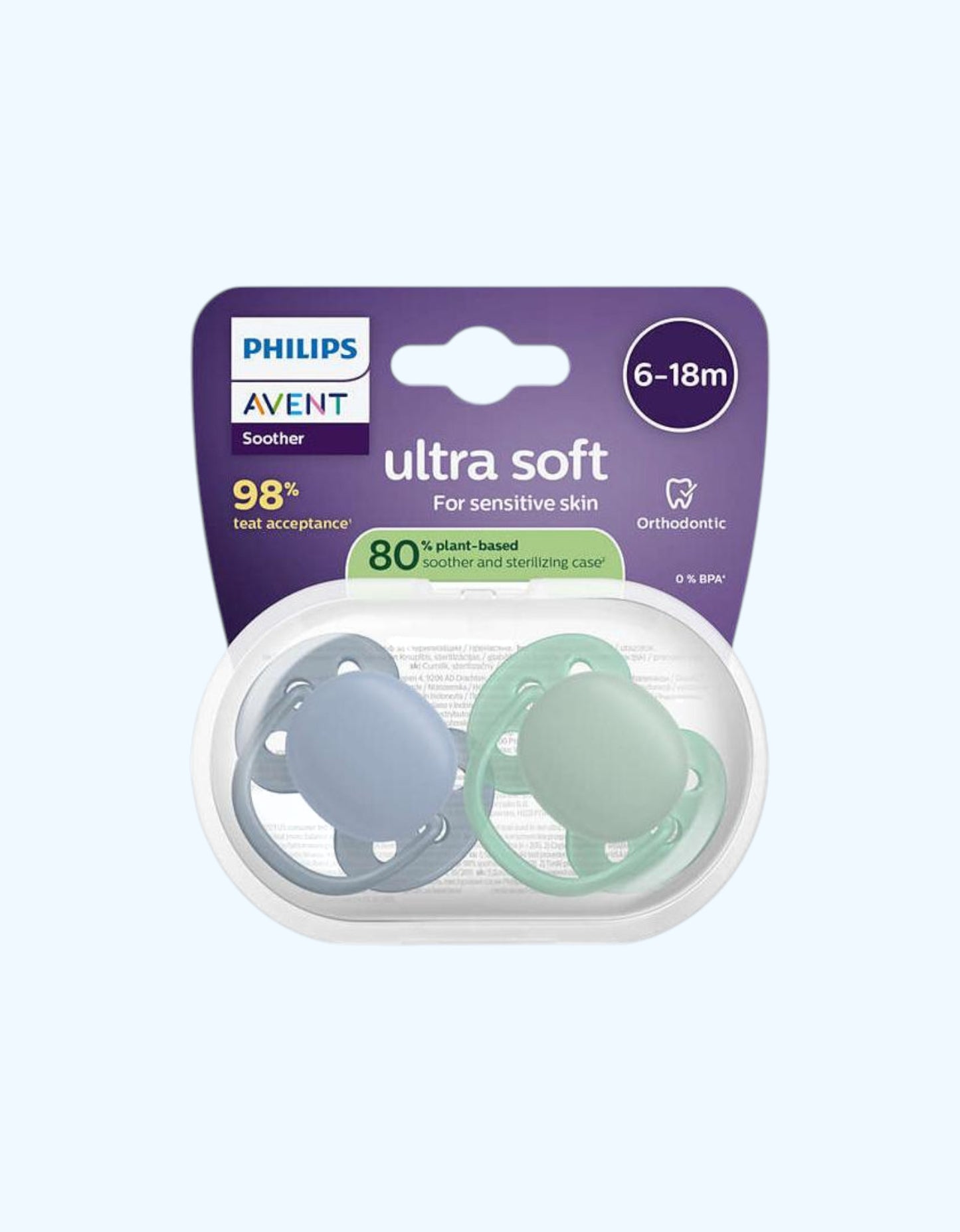 Avent Пустышки серии Ultra Soft, 6-18 мес.