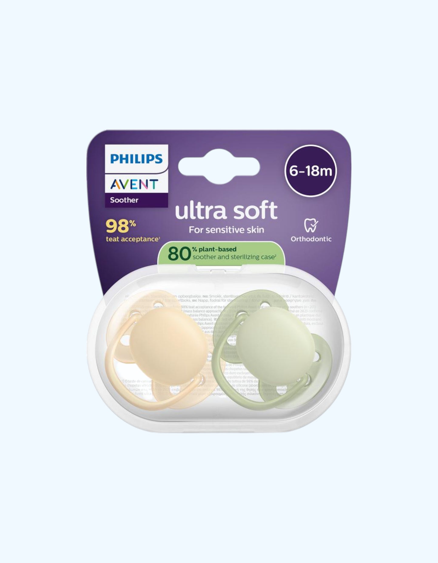 Avent Пустышки серии Ultra Soft, 6-18 мес.