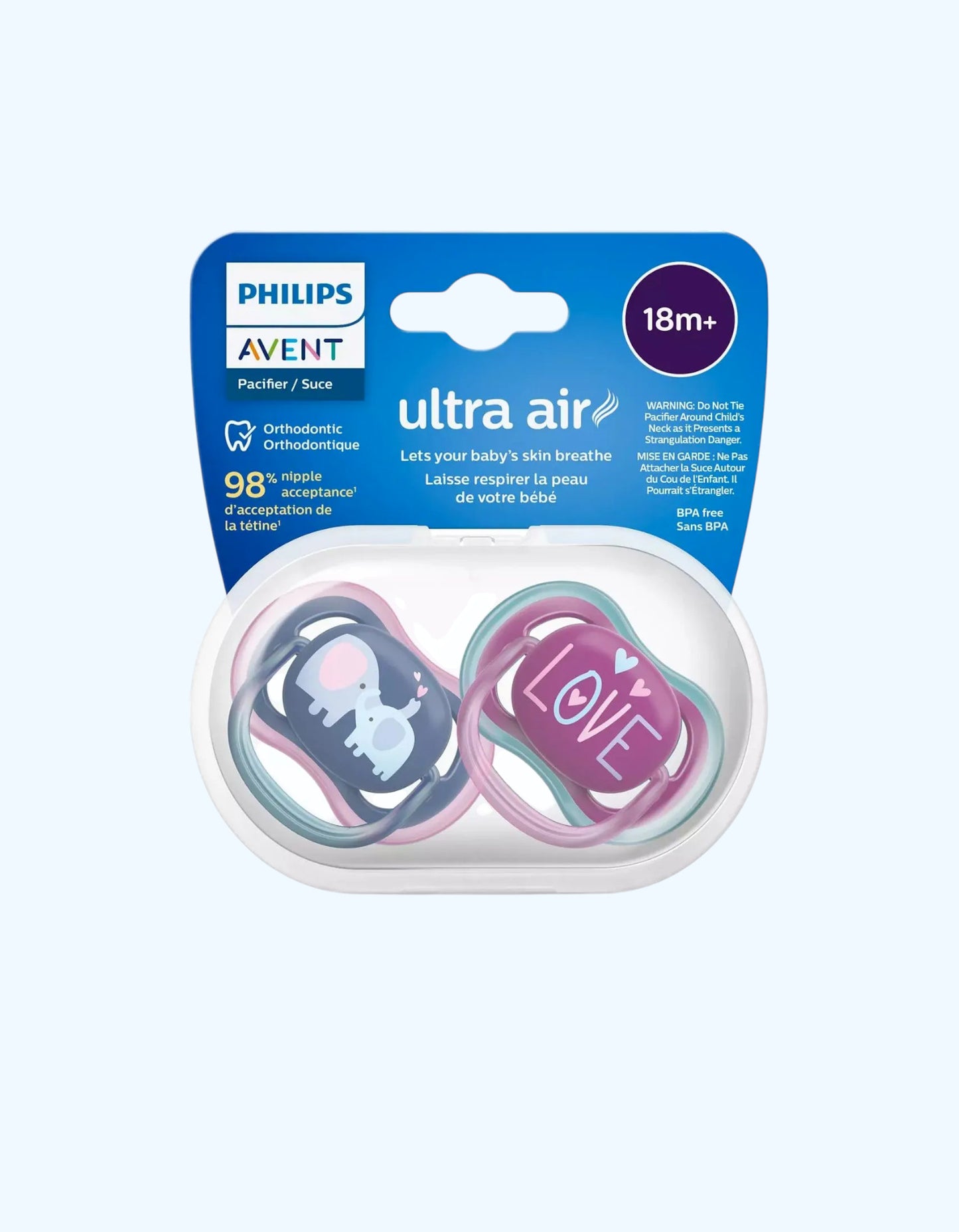 Avent Пустышки серии Ultra Air, 18+ мес.