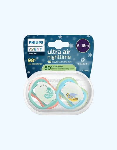 Avent Пустышки серии Ultra Air Nighttime, 6-18 мес.