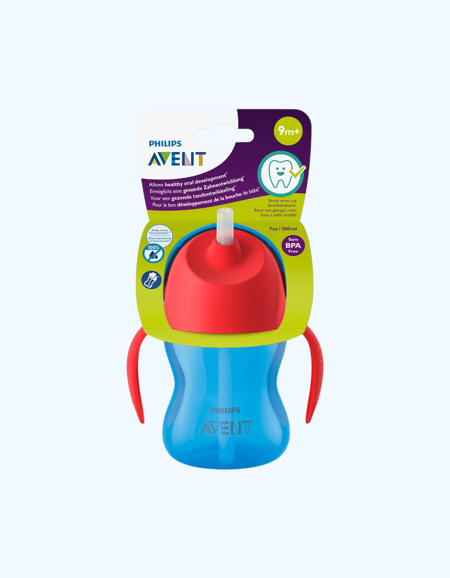 Avent Trubka bilan stakan, 9 oy +, 200 ml
