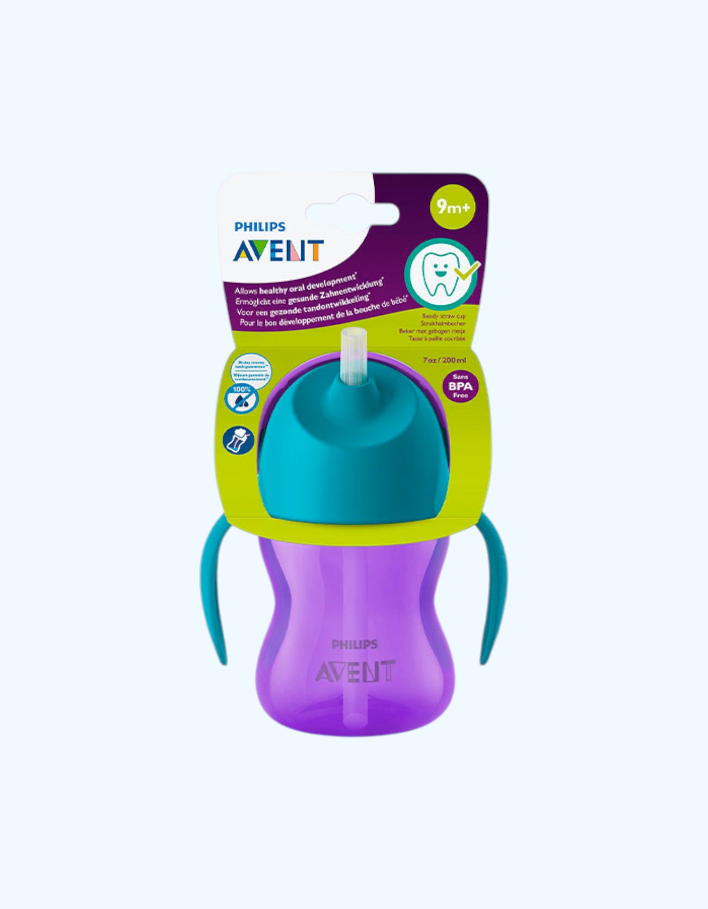Avent Trubka bilan stakan, 9 oy +, 200 ml