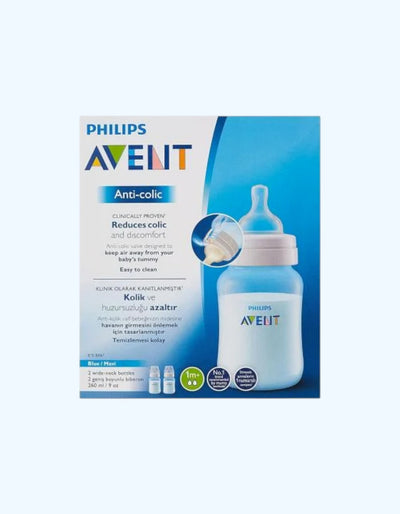Avent Антиколиковые бутылочки, медленный поток, 2 шт., 1+ мес., 260 мл