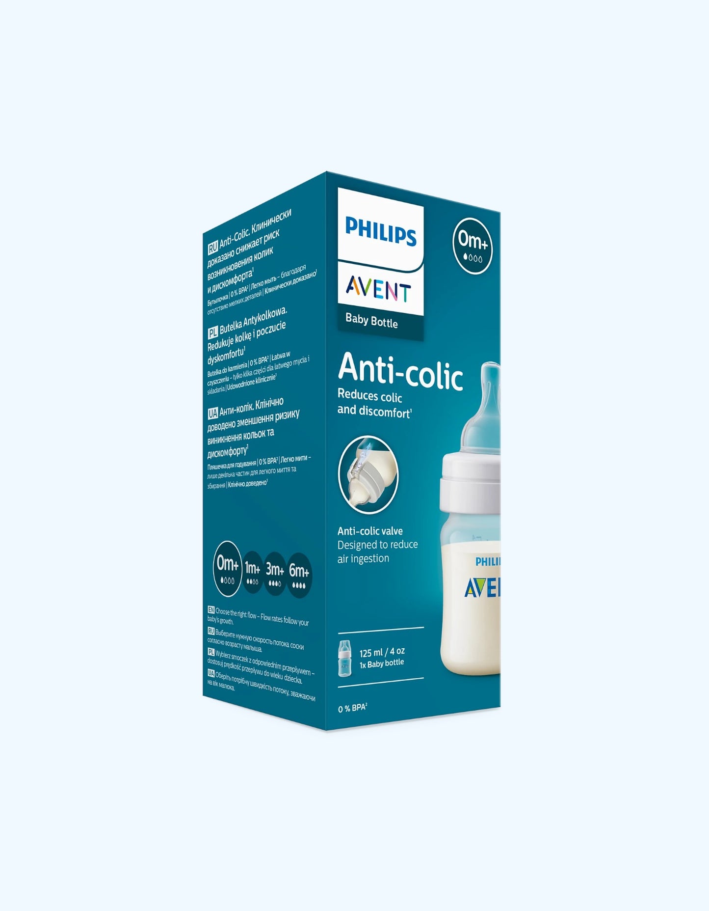 Avent Антиколиковая бутылочка для новорожденных, 0+ мес., 125 мл