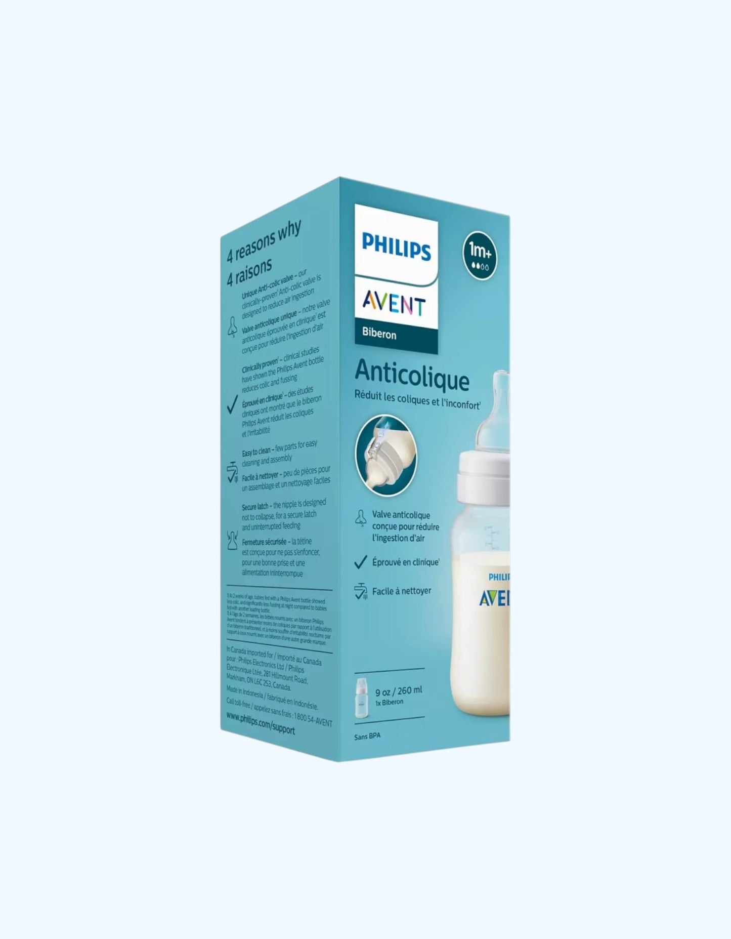 Avent Антиколиковая бутылочка, медленный поток, 1+ мес., 260 мл