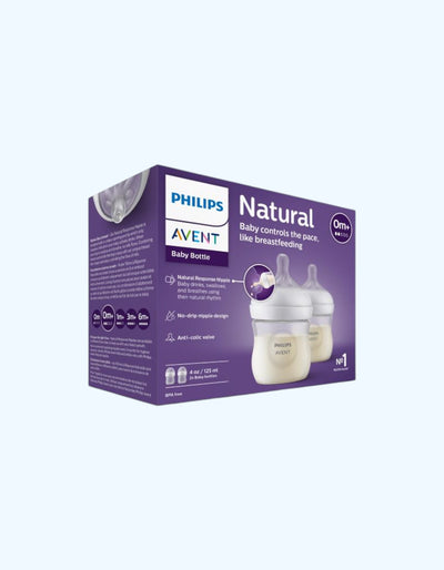 Avent Natural Response Бутылочки, медленный поток,  2 шт., 0-3 мес., 125 мл