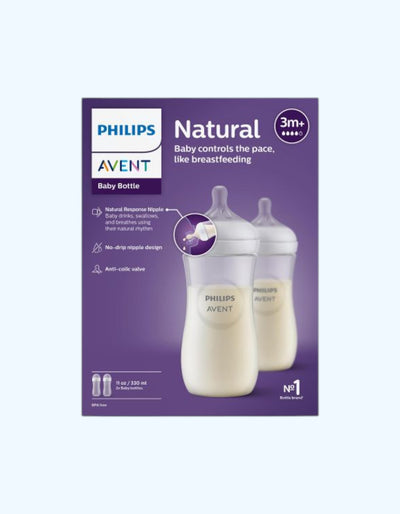 Avent Natural Response Детские бутылочки, быстрый поток, 2 шт., 3+ мес., 330 мл