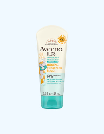 Aveeno Kids Quyoshdan himoya qiluvchi loson, suvga chidamli, SPF 50, 88 ml