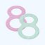 Tish go'shti uchun Nuk Teether "8" shakli, 0+, 2 dona