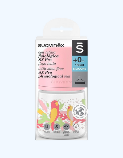 Suavinex Бутылочка SX Pro, физиологическая, 0+ мес., 150 мл