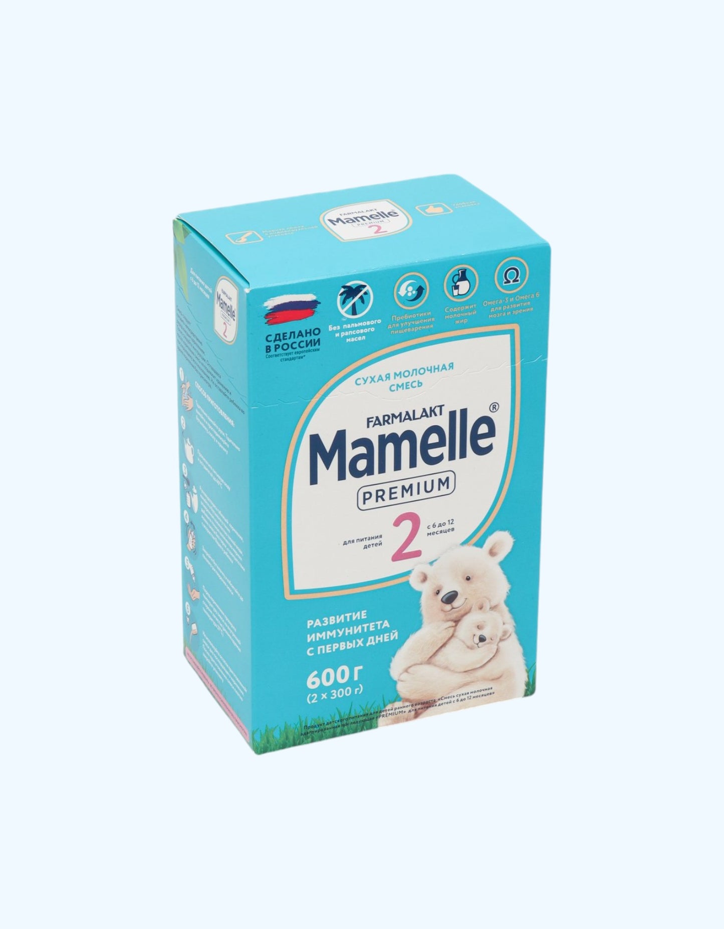 Mamelle Premium 2, 6-12 oy, moslashtirilgan keyingi quruq sut formulasi, 300 g