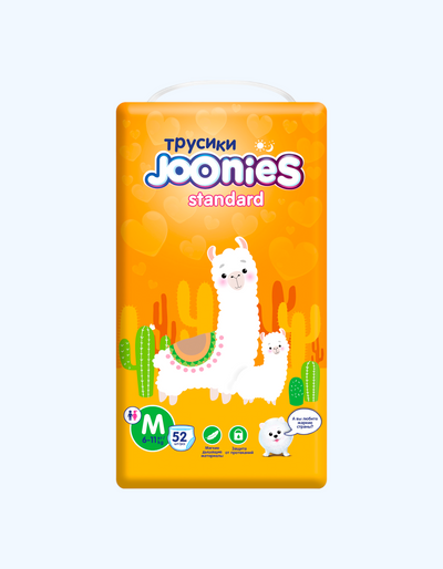 JOONIES Standart külotlar, M (6-11 kg), 52 dona