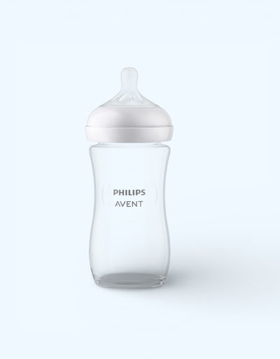 Avent Natural Response Детская бутылочка, стеклянная, средний поток, 3-6 мес., 240 мл