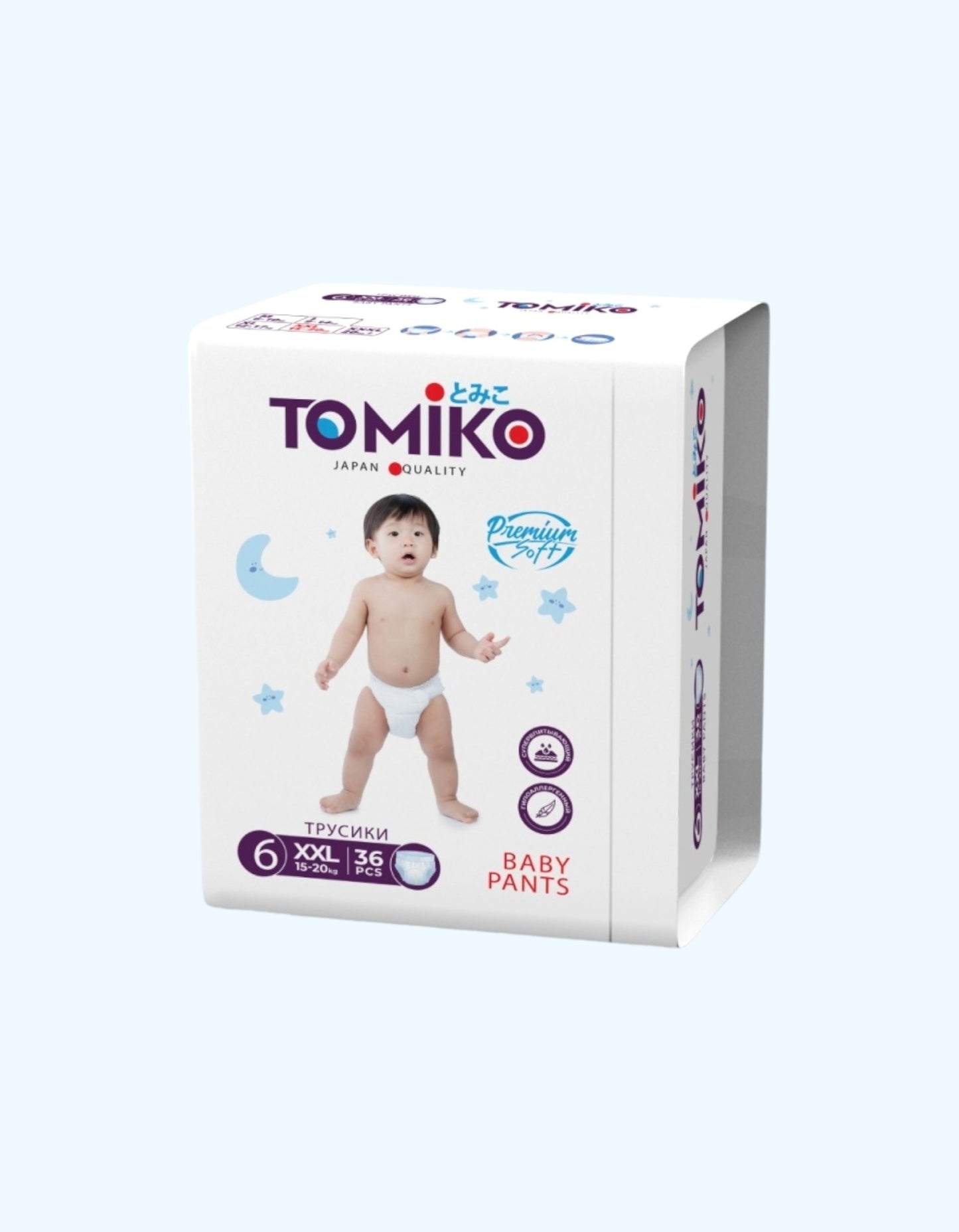 Tomiko Подгузники-трусики Premium, размер XXL, 15-20 кг, 36 шт.