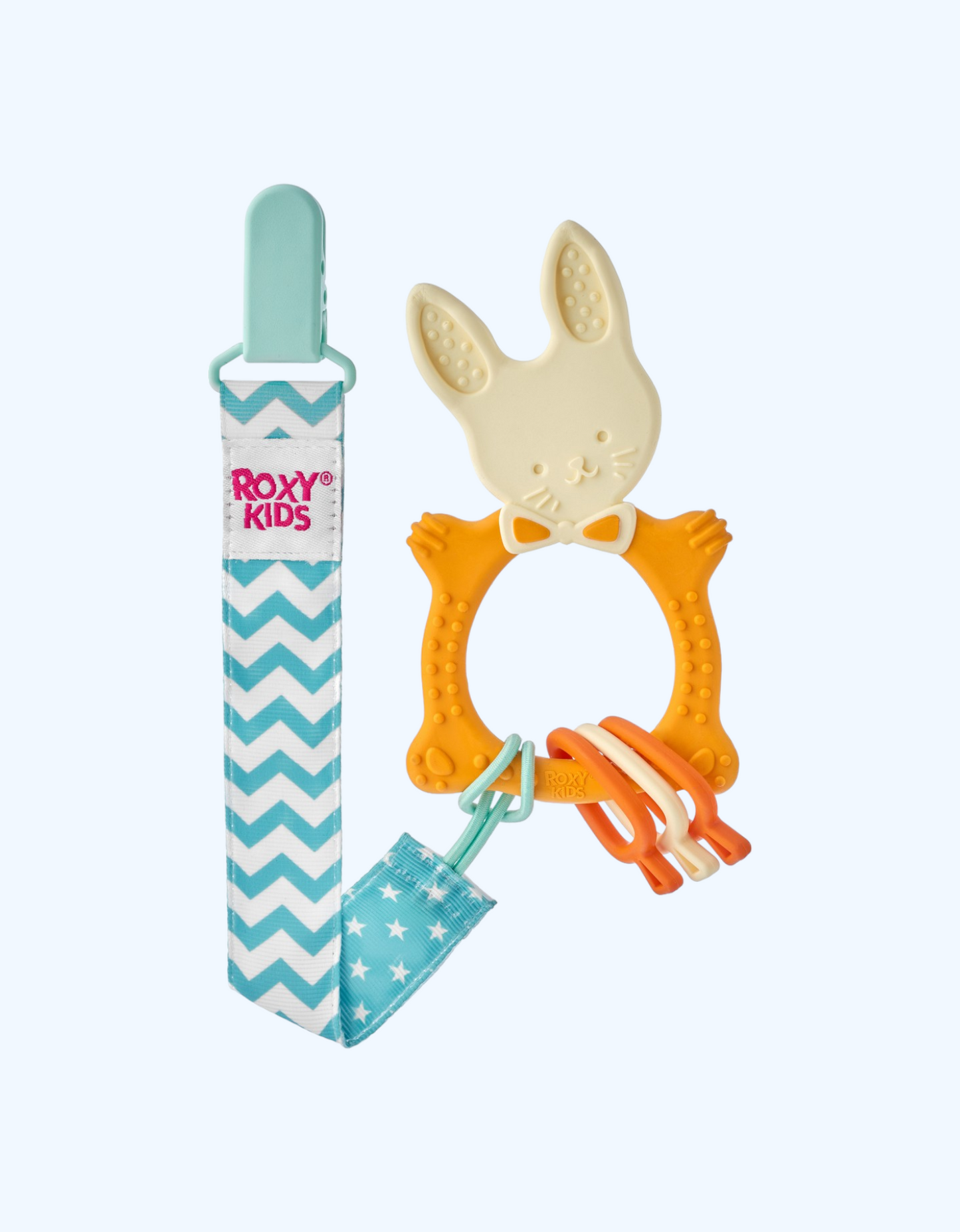 Roxy Kids universal tish qamchi "Bunny" ushlagichi bilan, 3+ oy.