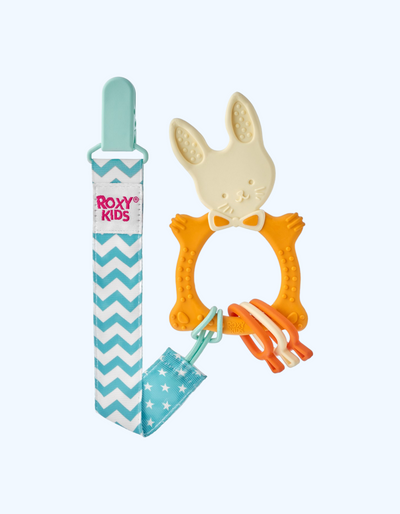 Roxy Kids Универсальный прорезыватель "Bunny" с держателем, 3+ мес.
