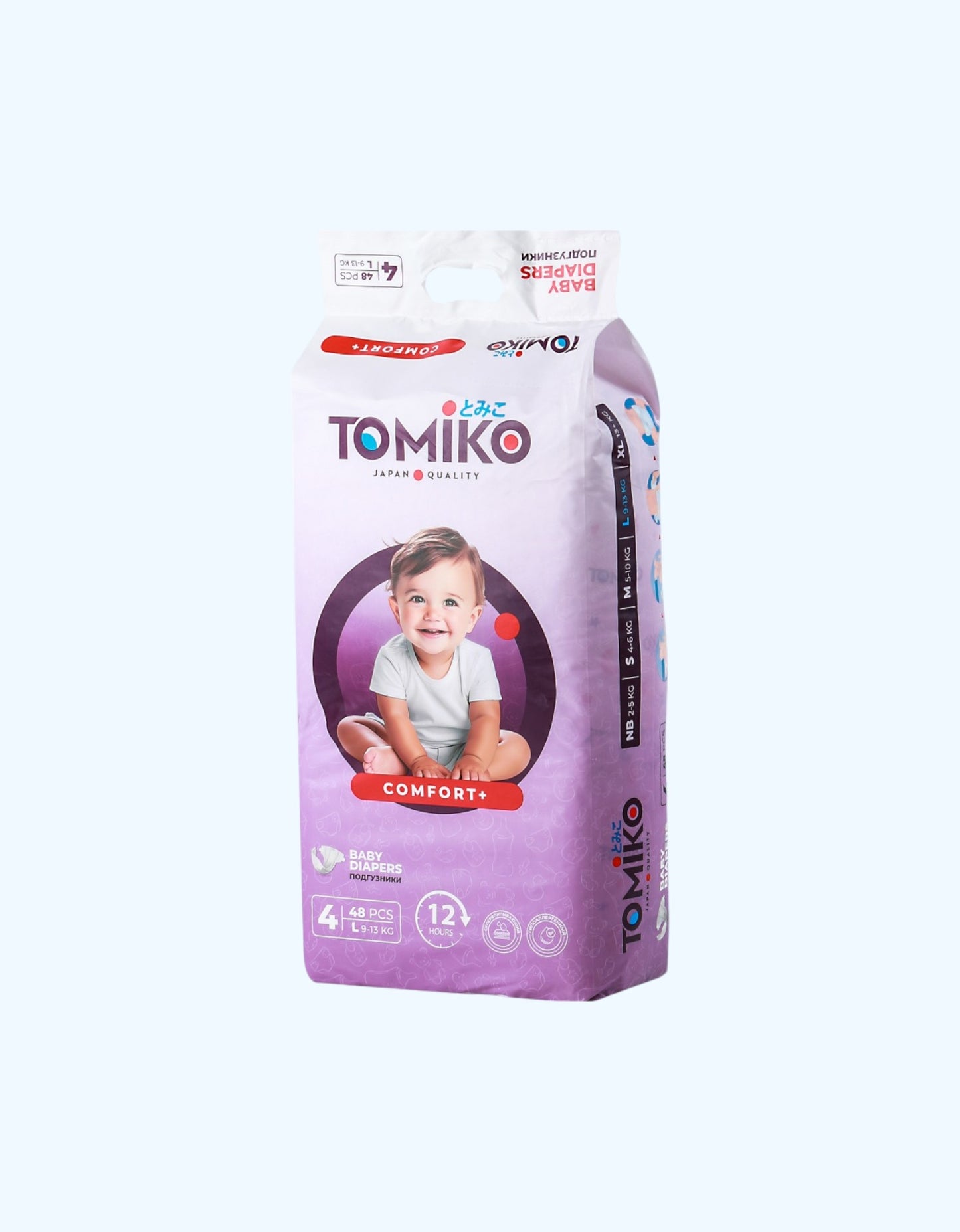 Tomiko Подгузники Comfort+, размер L, 9-13 кг, 48 шт.