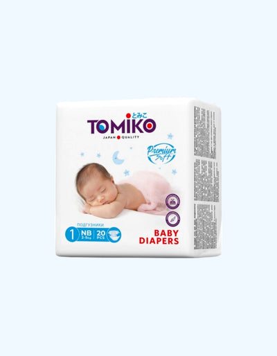 Tomiko Подгузники Premium, размер NB, 2-5 кг, 20/36 шт.