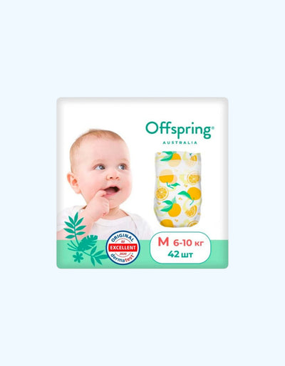 Offspring Подгузники M, 6-10 кг, Апельсины, 42 шт