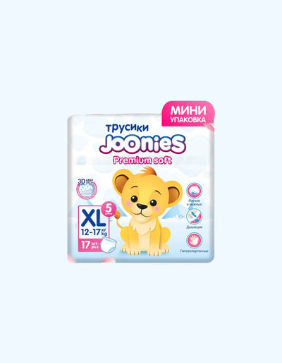 JOONIES Panties Premium Soft, XL 12-17 kg, 38 dona