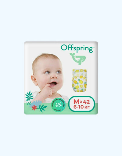 Offspring Подгузники M, 6-10 кг, Ананасы, 42 шт