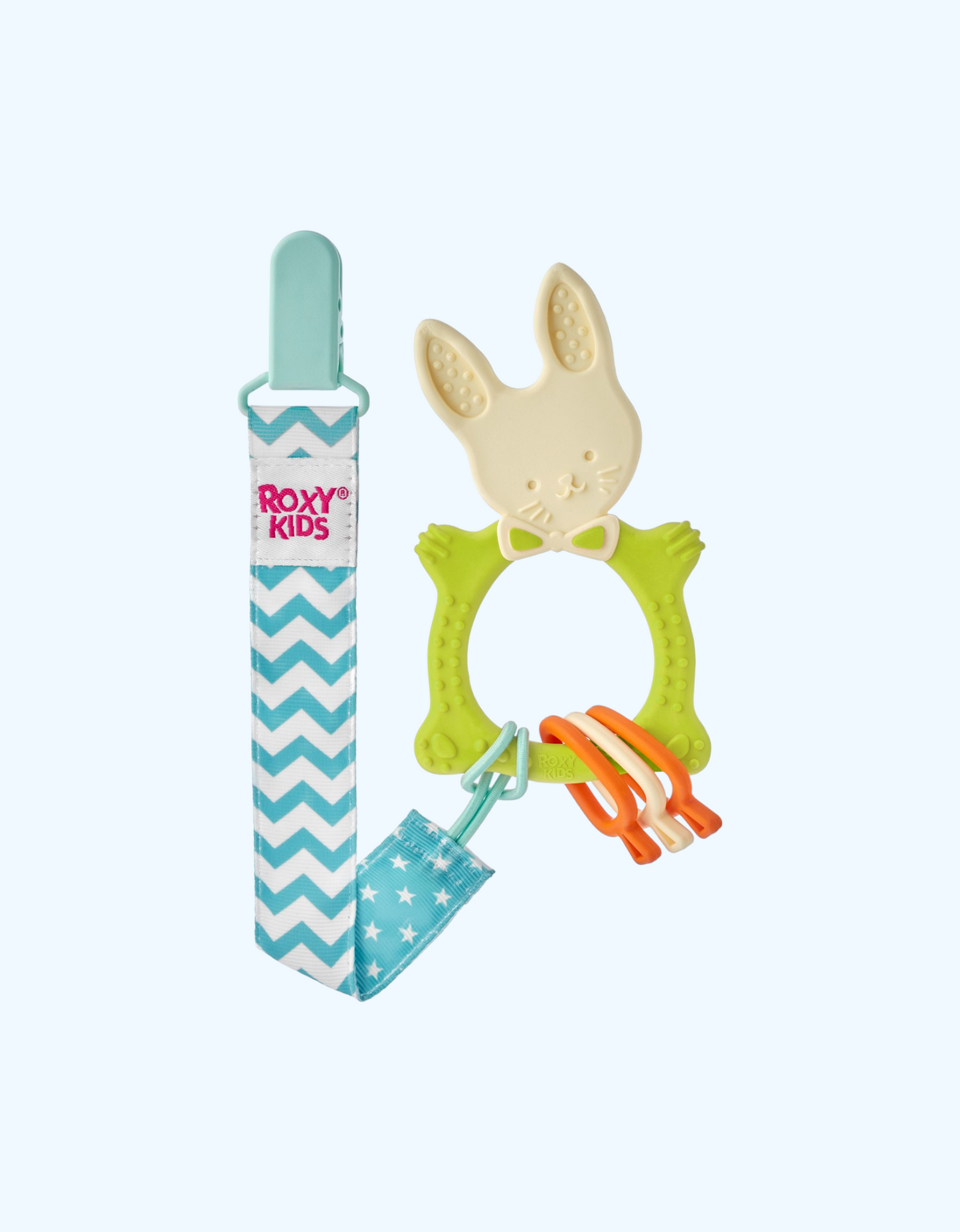 Roxy Kids universal tish qamchi "Bunny" ushlagichi bilan, 3+ oy.