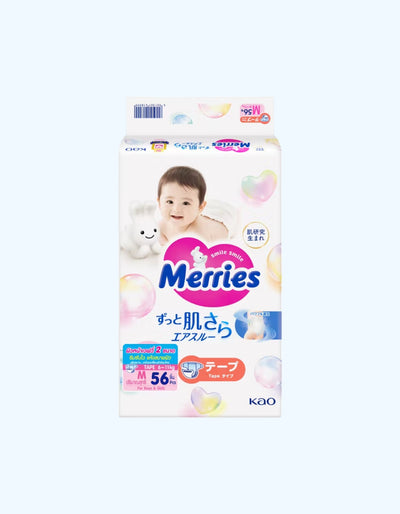 Merries Подгузники, М, 6-11кг, 56/64 шт