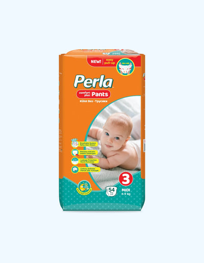 Perla Comfort+ 3 Подгузники-трусики, Midi, 4-9 кг, 54 шт