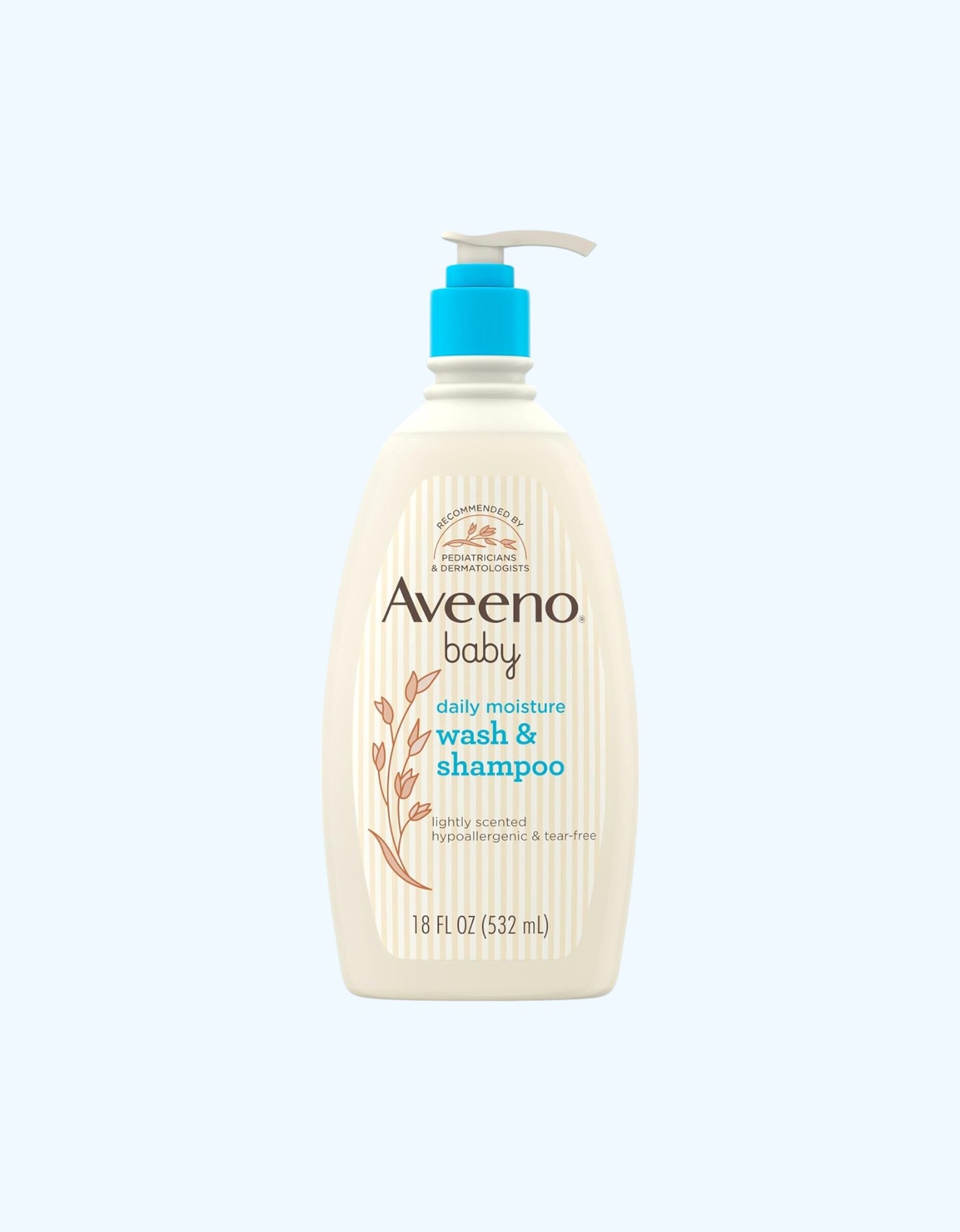 Aveeno Baby Нежный гель для душа и шампунь с экстрактом овсянки, 532 мл