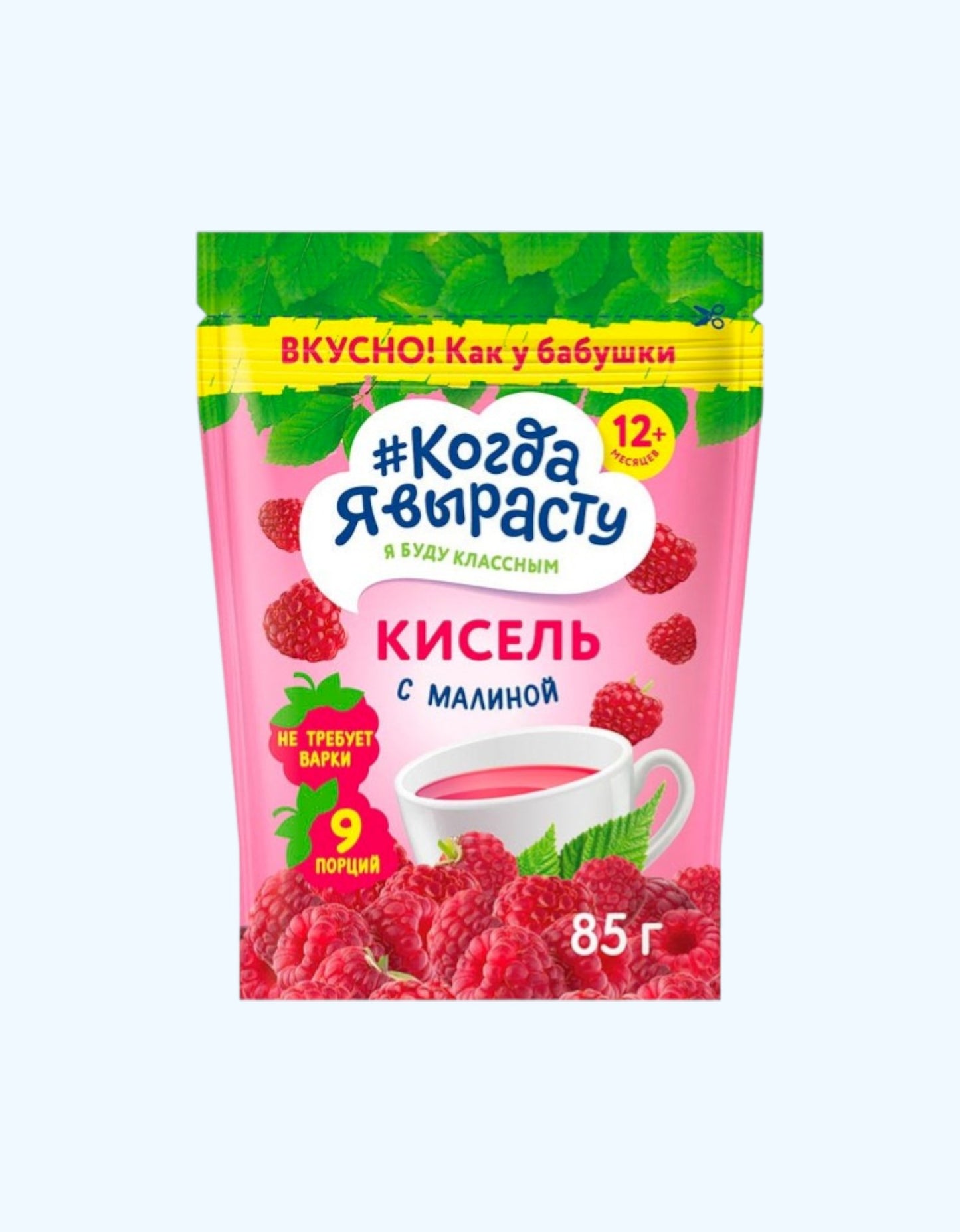 Когда Я Вырасту Кисель малиновый, 12+ мес., 85 г