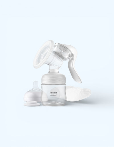 Avent qo'lda ko'krak pompasi, standart to'plam, oq rang