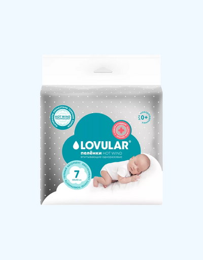 Lovular Absorbent tagliklar Hot Wind 60x40 sm, 7 dona