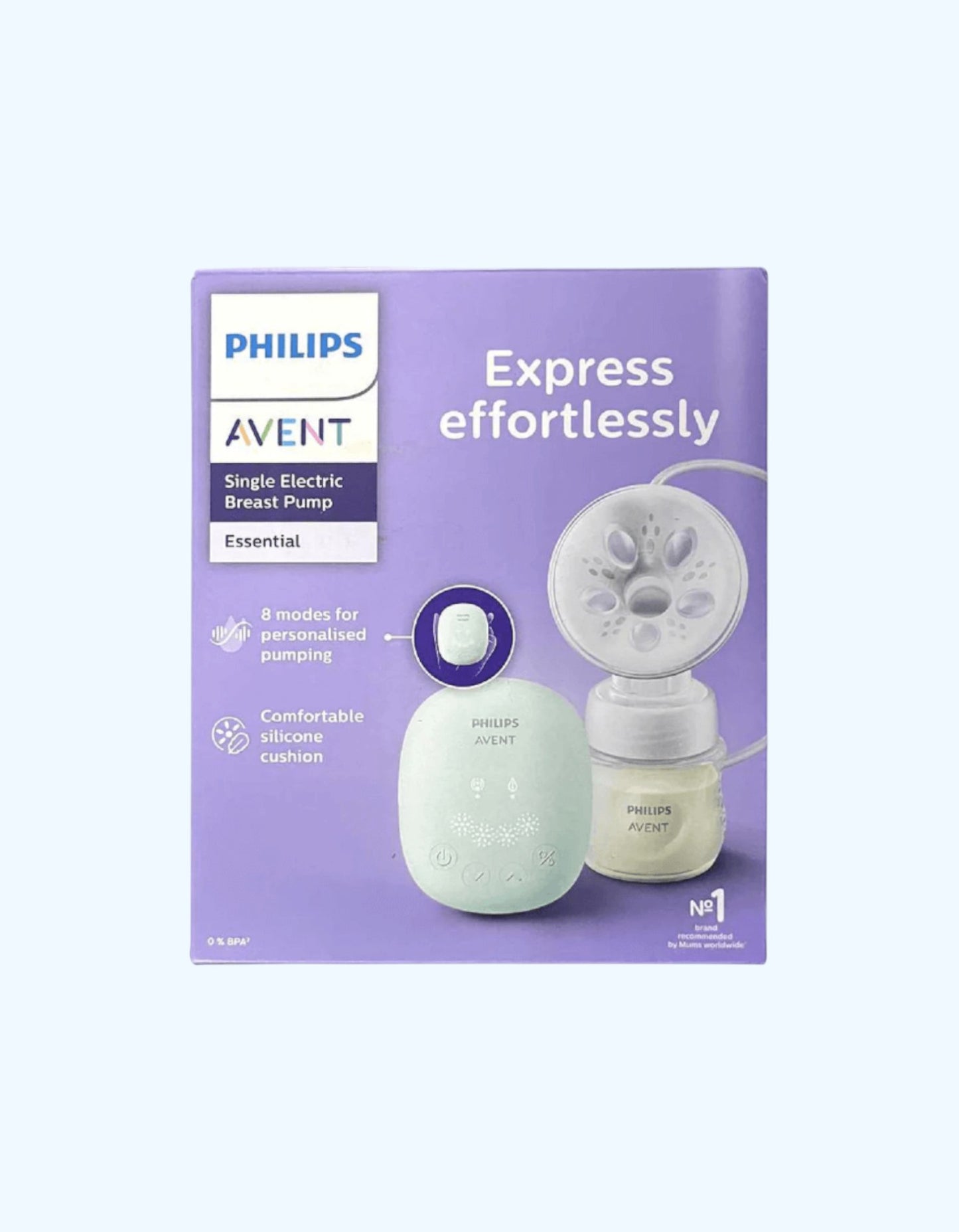 Avent Essential elektr ko'krak pompasi, simli, yashil, kichik to'plam