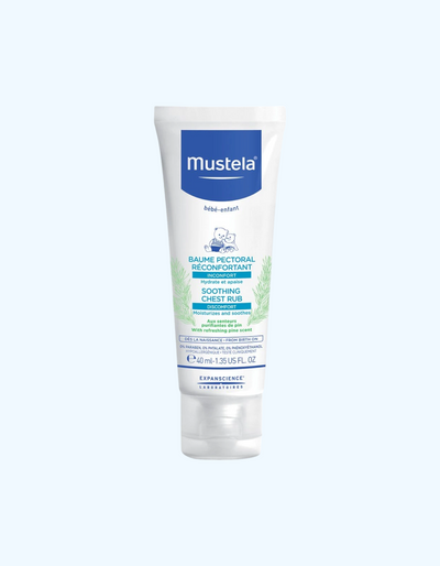 Mustela Расслабляющий бальзам для груди малыша при простуде, 40 мл