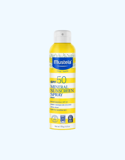 Mustela Солнцезащитный минеральный спрей для детей SPF 50, 170 г