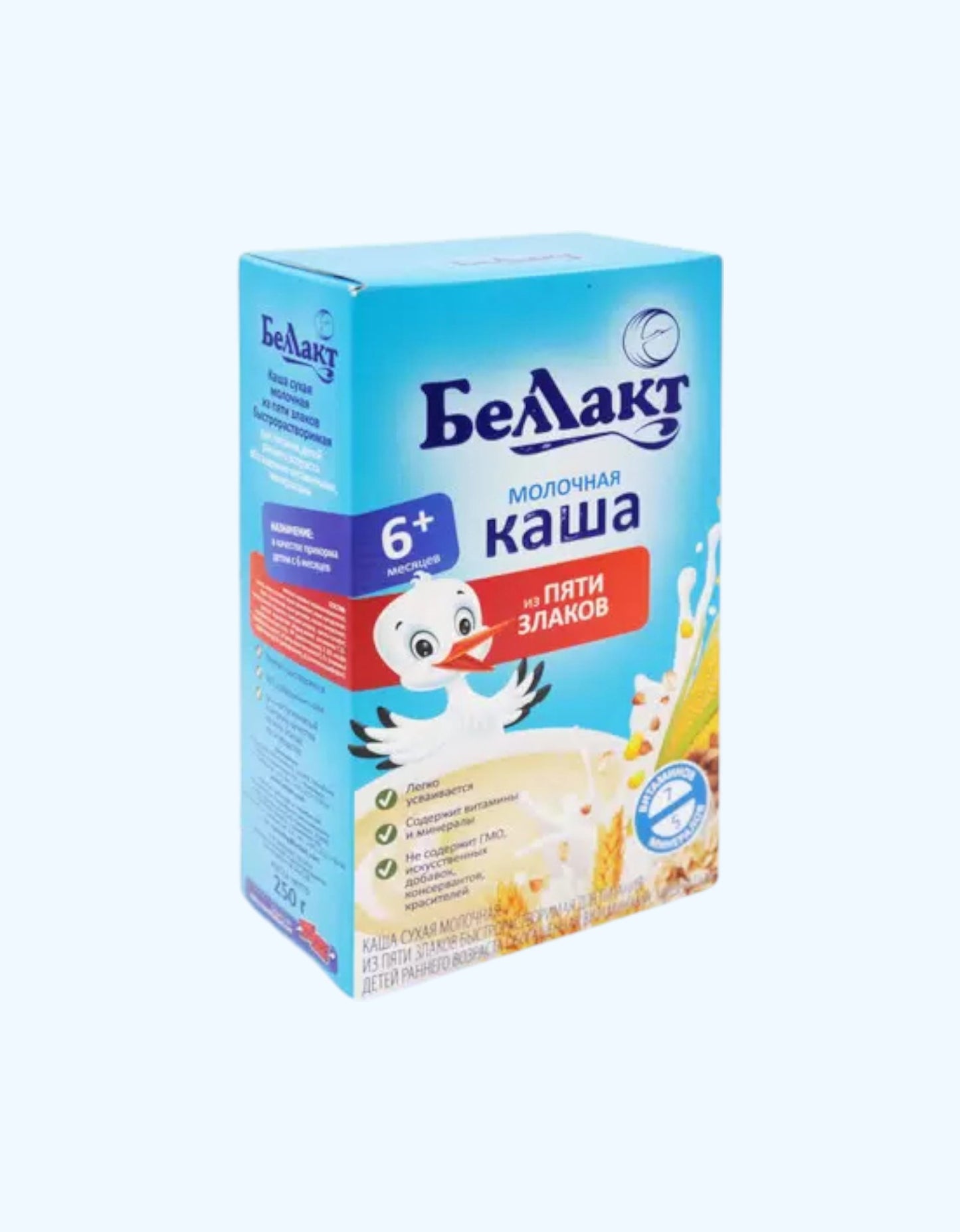 Bellakt Sutli 5 donli kasha vitaminlar va minerallar bilan, 250 g