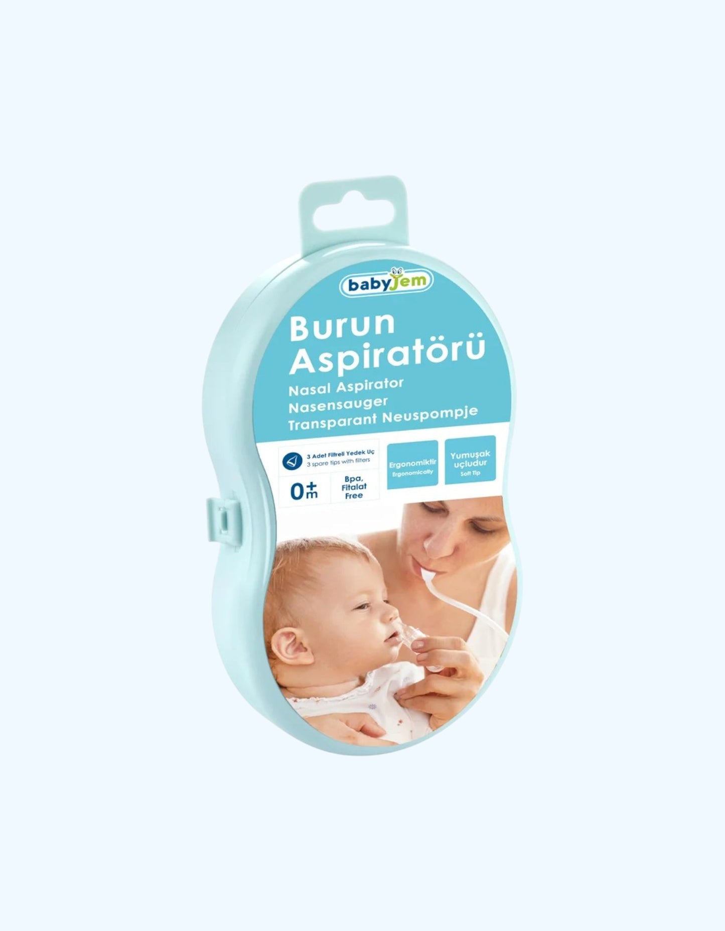 BabyJem Назальный аспиратор, 3 насадки, 0+ мес.