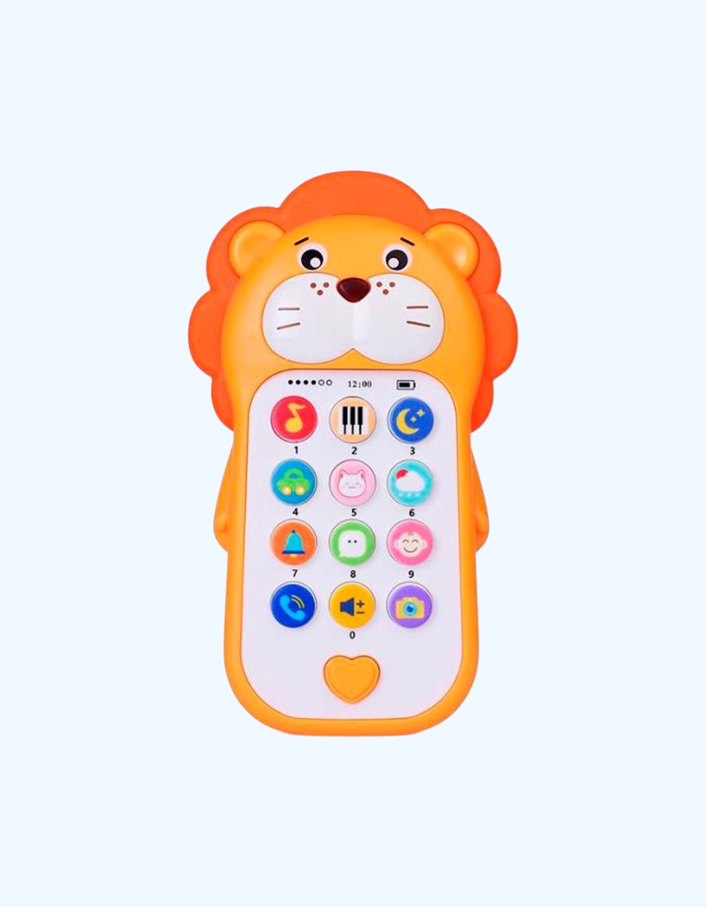 Huanger Игрушечный музыкальный телефон Лев, 12+ мес