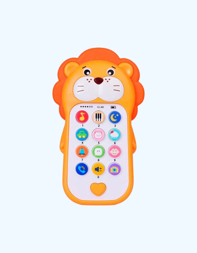 Huanger Игрушечный музыкальный телефон Лев, 12+ мес