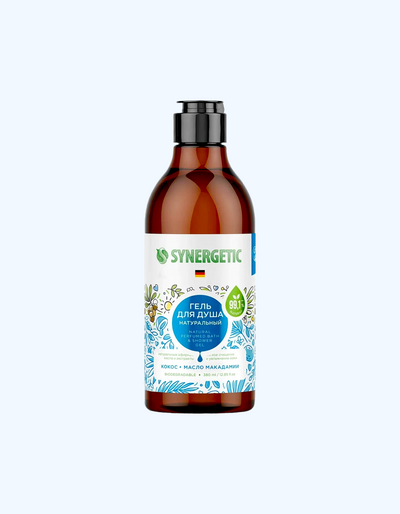 Synergetic Natural dush jeli, kokos va makadamiya yog'i, 380 ml