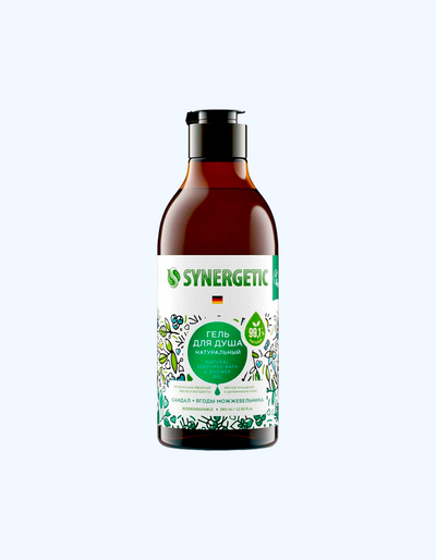 Synergetic Natural dush jeli, sandal daraxti va archa mevalari, 380 ml