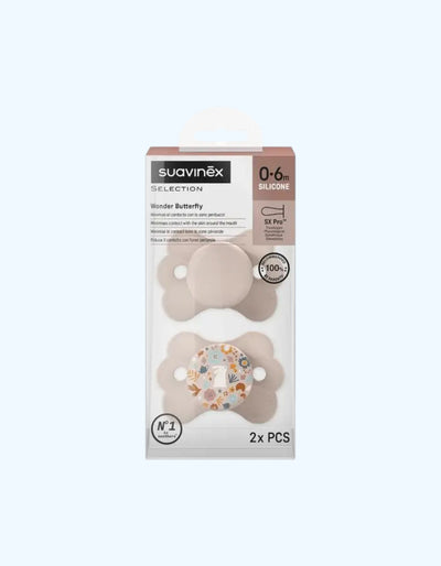 Suavinex Пустышка силиконовая Wonderland, 0-6 мес., 2 шт